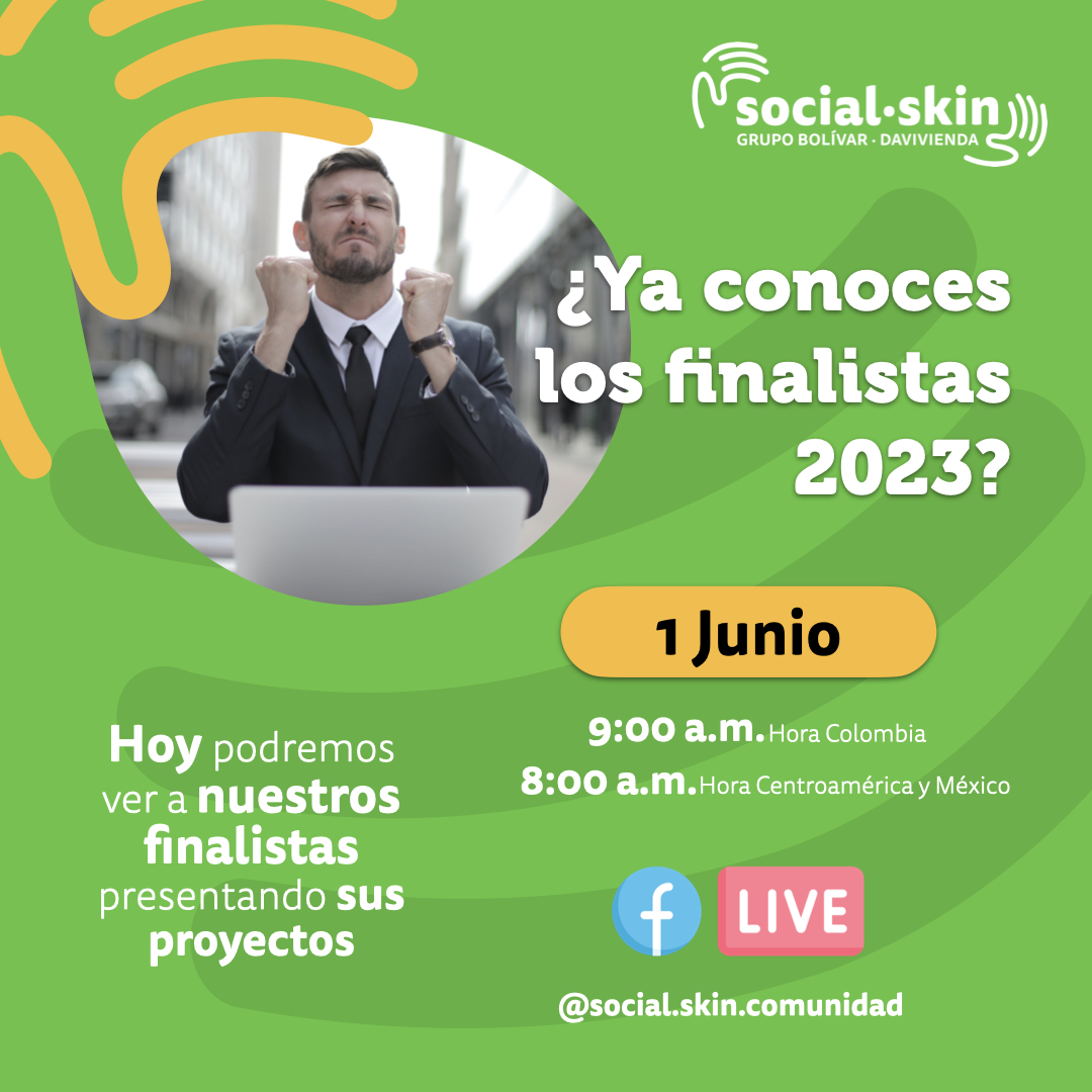 Social_Skin_'s tweet photo. ¡Llegó el gran día! Hoy tenemos la sustentación de los emprendimiento finalistas ante un jurado de talla mundial ¡No te lo puedes perder! Conéctate a nuestro Facebook live https://t.co/txx2QkVmEL