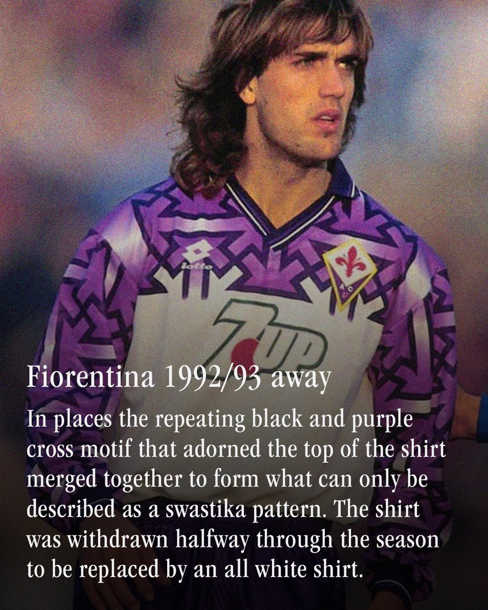 Fiorentina 1992/93 away After being introduced to much fanfare at