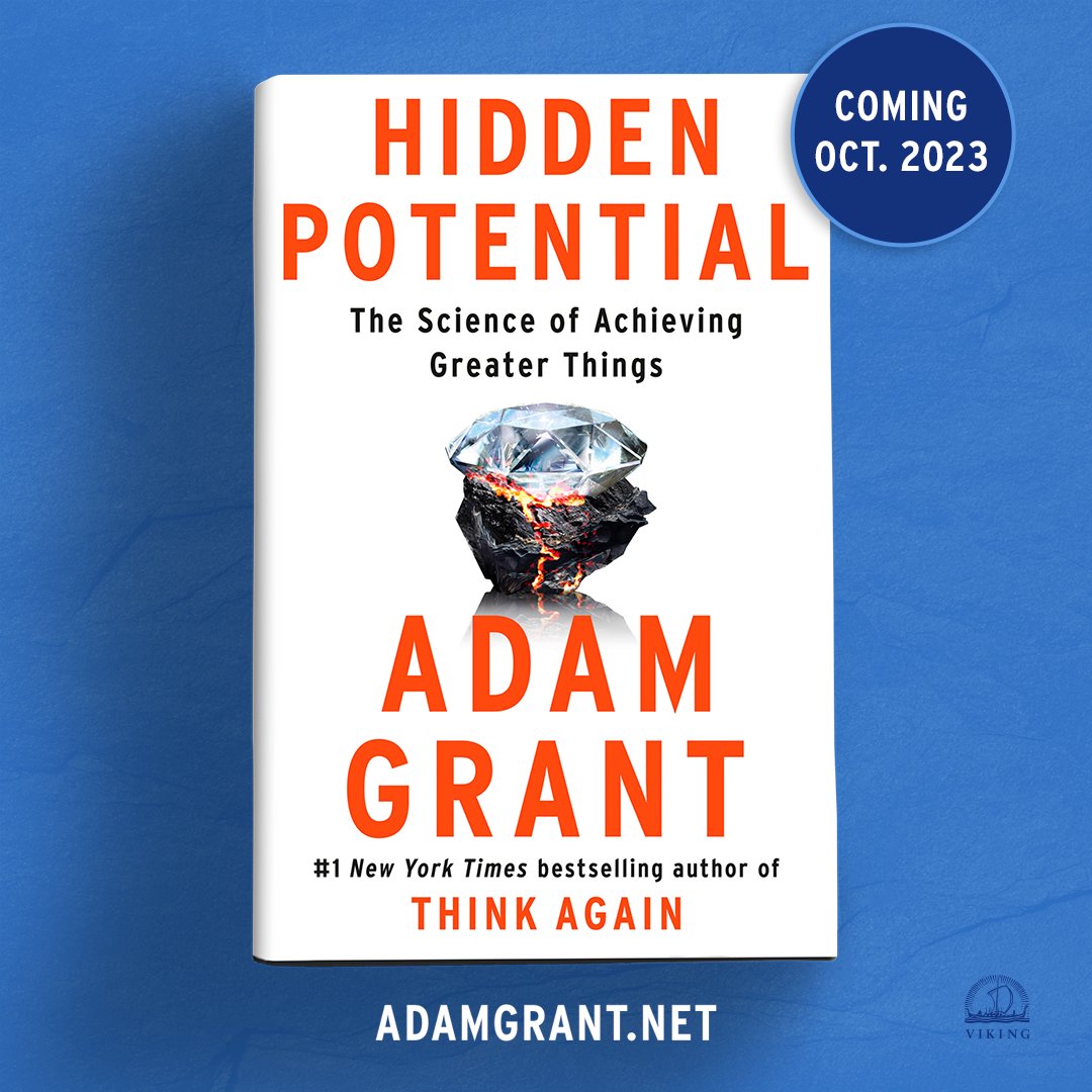 Judging people by their current abilities masks their future potential. Progress depends less on talent than motivation and opportunity. Growth is not about the natural gifts you have—it's about the character you build. Introducing my new book: adamgrant.net/HiddenPotential