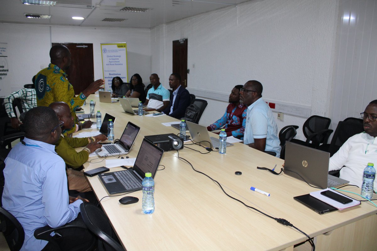 FAOGhana's tweet photo. In the context of the #GSARS, FAO supports Ghana in strengthening the country’s statistical dissemination program. This week @StatsGhana staff undergo training on generating insights from data 4 effective policymaking, with support of #BillandMelindaGatesFoundation&amp;#EU https://t.co/FWQGrgrf3x