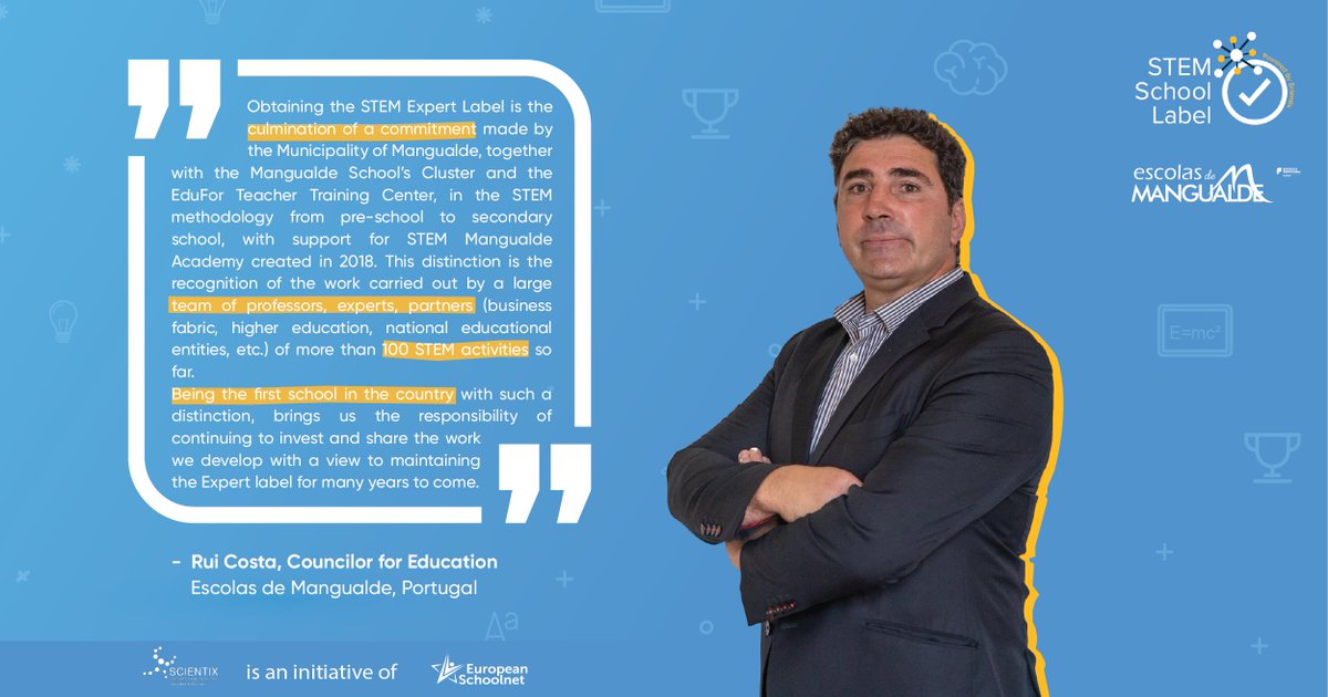 STEM_Label's tweet photo. 🎉 Escolas de Mangualde is the new Expert School of #STEMSchoolLabel! They have a great STEM strategy and are always improving their teaching and learning! 👏
Read more here: https://t.co/LwJozNYDe1 https://t.co/RZHj71d36Q