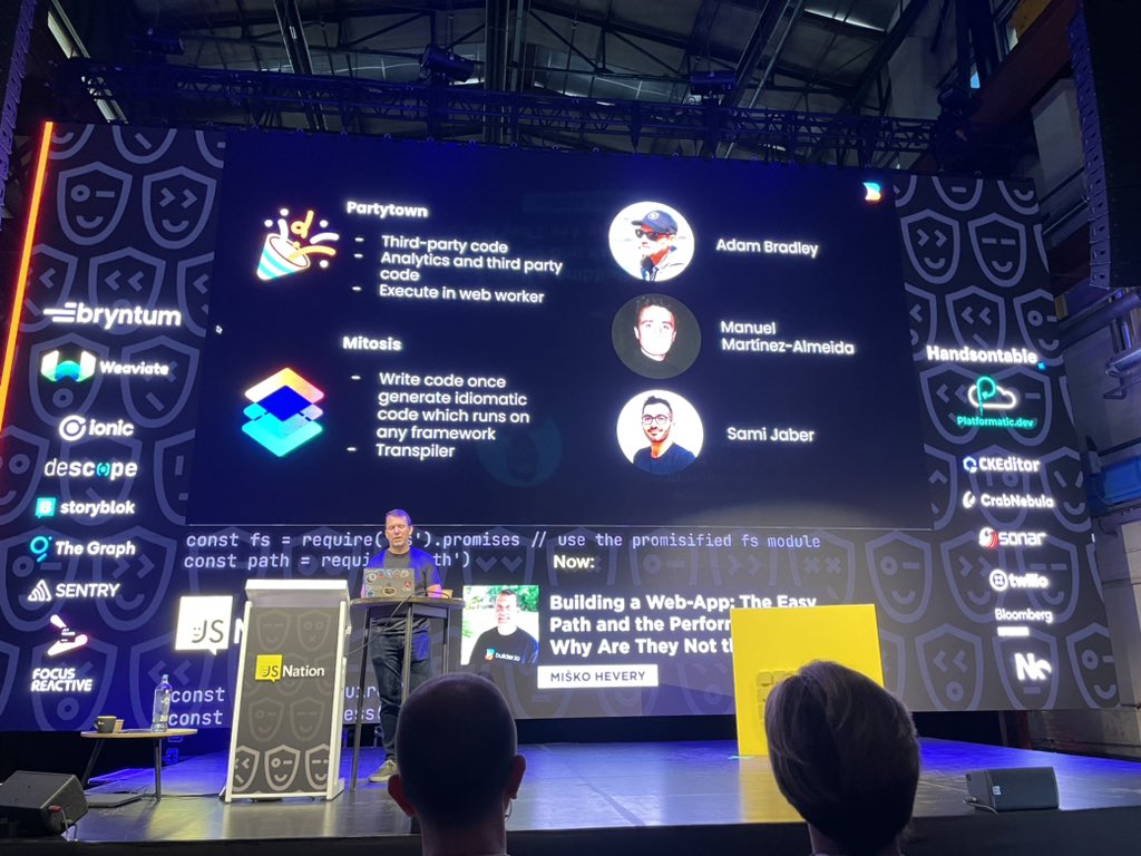 ReallyGoodTeam's tweet photo. Excited to learn about @QwikDev and js performance from the one and only @mhevery!
#JSNation https://t.co/r5VUewSwRc