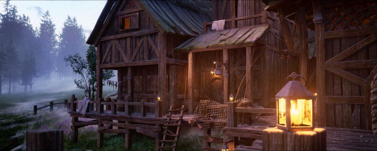 80Level's tweet photo. .@_Aloija_ shared the workflow behind the Fisherman's Inn project, showed how the moisture effect was done, and explained how the lighting was set up:

https://t.co/iczrGoMD69

#3dart #environmentart #blender3d #b3d #substancepainter #megascans #unrealengine5 #ue5 https://t.co/CFj8IOKnPE