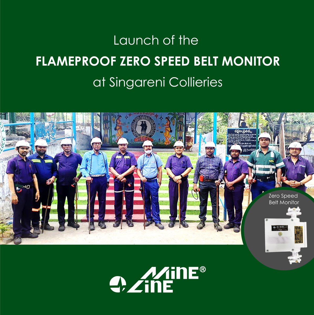minelinepvtltd's tweet photo. Successful launch of the Zero Speed Belt Monitor in the underground mines of GDK11 Incline, Area RG-I of the Singareni Collieries.
.
.
.
.
#coalmining #mining #coal #coalminer #mininglife #miner #mine #industry #indiancoalindustry #miningengineering #incredibleindia #flameproof https://t.co/rEOumLkwnH