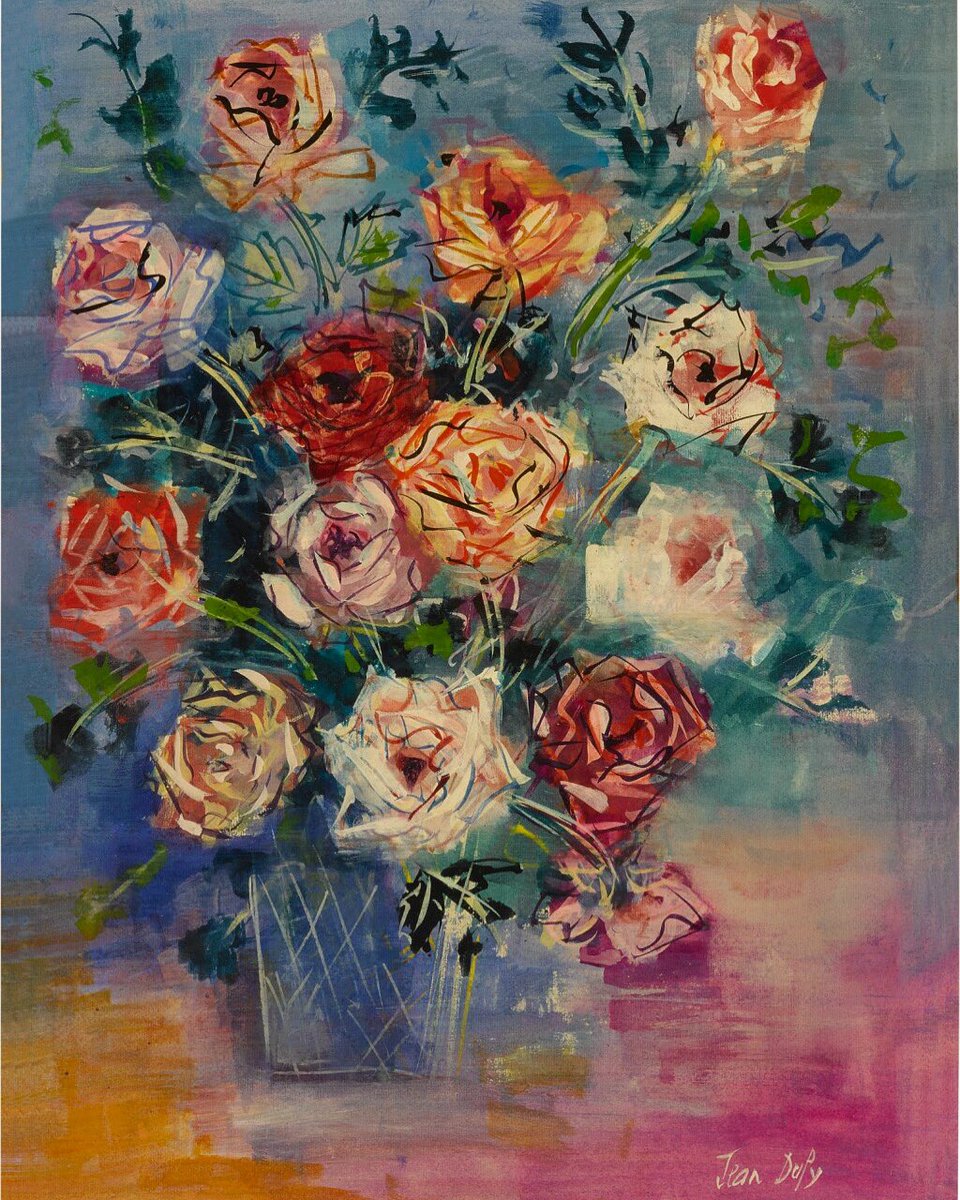 Jean Dufy (French, 1888-1964)
BOUQUET DE PIVOINES
Gouache and watercolor on paper mounted on canvas
64.5 by 48.9 cm
Private collection
#Modernism #Masterpiece #Painting #Artist #ArtHistory #Artwork #Museum #Art #Kunst #Arte #BeauxArts #FineArt #Flowers #Dufy #FrenchArt