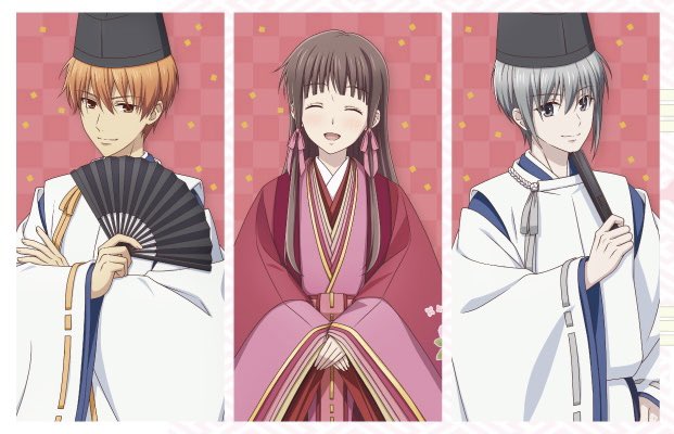 problematicturt's tweet photo. The first thing I see when coming back to twitter is new Tohru, Yuki and Kyo art… it’s like they knew 😭 https://t.co/M5bMmXiBUV