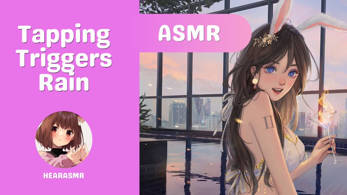 hear_asmr's tweet photo. ASMR Tapping, Triggers, Rain

https://t.co/S99qS4CKA9

#ASMR #asmrsounds #mouth #relaxing #asmrrelax #asmrrelaxing #asmrsleep #sleeping #asmrtriggers #sleepnight #relaxnight #relaxnight #sleeptime #asmrbrushing #asmrwhisper #asmrwhispers #asmrearlicking #tapping #triggers #rain https://t.co/HzNaOXwL0d