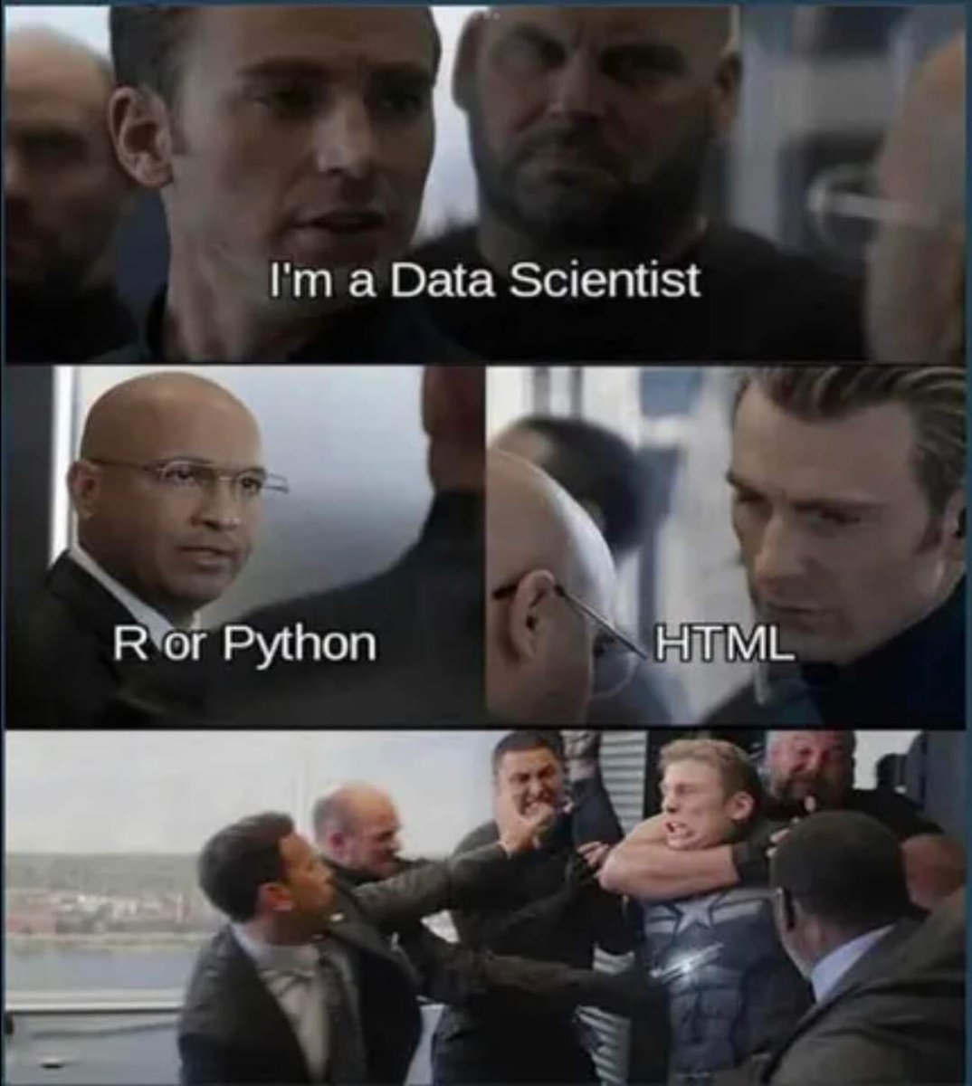 AISciencesLearn's tweet image. Data Scientist! 😆😆
.
.
.
.
.
.
.
.
.
.
.
.
.
.
.
#datascience #datascientist #RLanguage #python #pythonprogramming #aisciences #developer #code #coding #html #Advance #languagelearning #developers