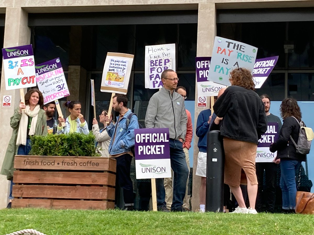 Photos from 4 of today's picket lines. Keep the pressure up everyone!
