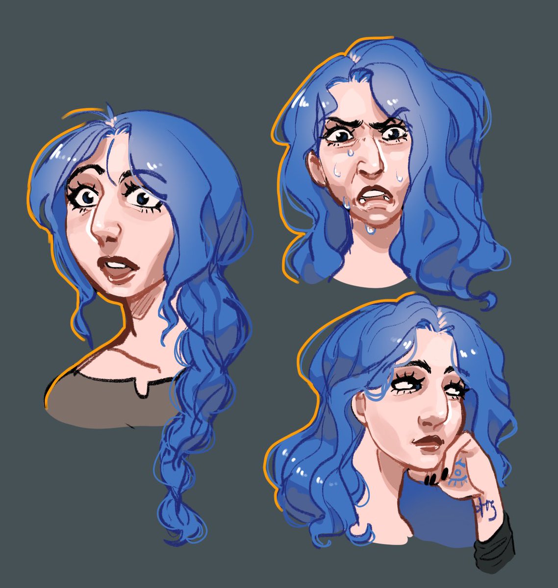 TeddiBarez's tweet photo. Maybe it’s just me in my own head but I can never make a character look the same way twice, these all look like 3 different characters to me 😭 #daughterofsmokeandbone #dosab #lainitaylor https://t.co/BI1Ph4PY1d