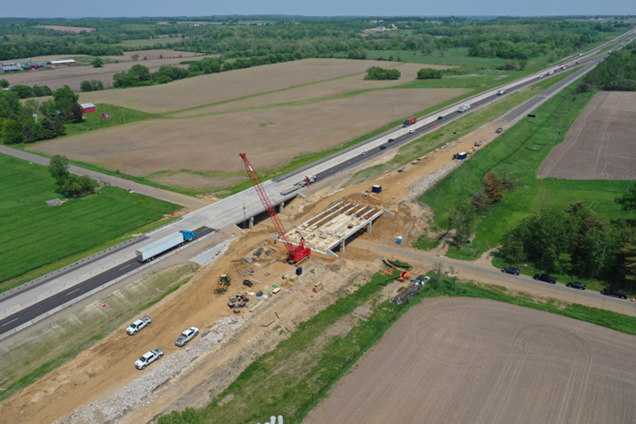 WisDOTnorthwest's tweet photo. Work is progressing on bridge replacement projects in St. Croix County.
· The deck on the new eastbound I-94 bridge over County NN is expected to be poured this week.
· Girders 9, 10 and 11 were set last week on a new eastbound bridge over the Rush River. https://t.co/88flJHYIZP