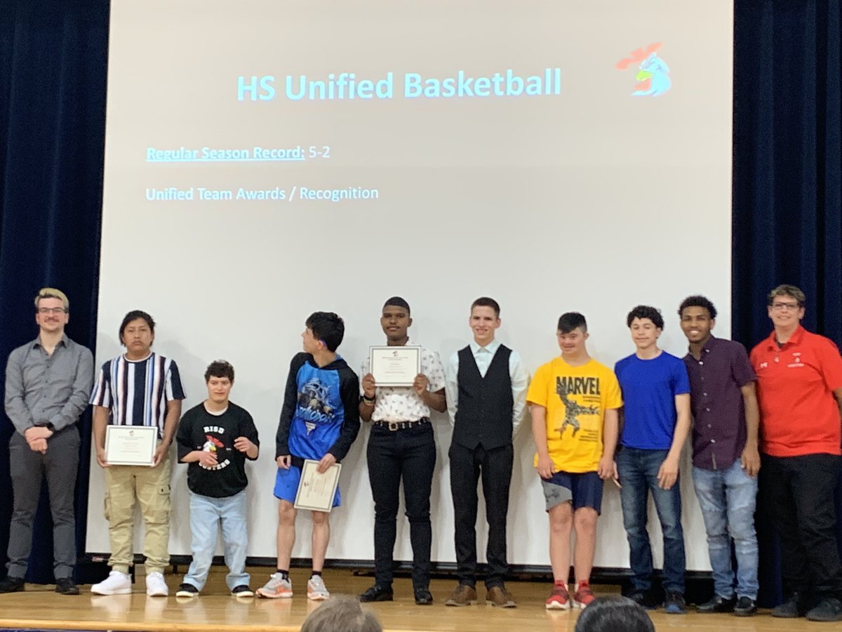 RISDEAF's tweet photo. RISD celebrated its student-athletes with a limo ride for this year’s two Div 2 championship teams and a sports banquet last evening with 90 in attendance! Roosters Strong! https://t.co/6X5zT0Pakc