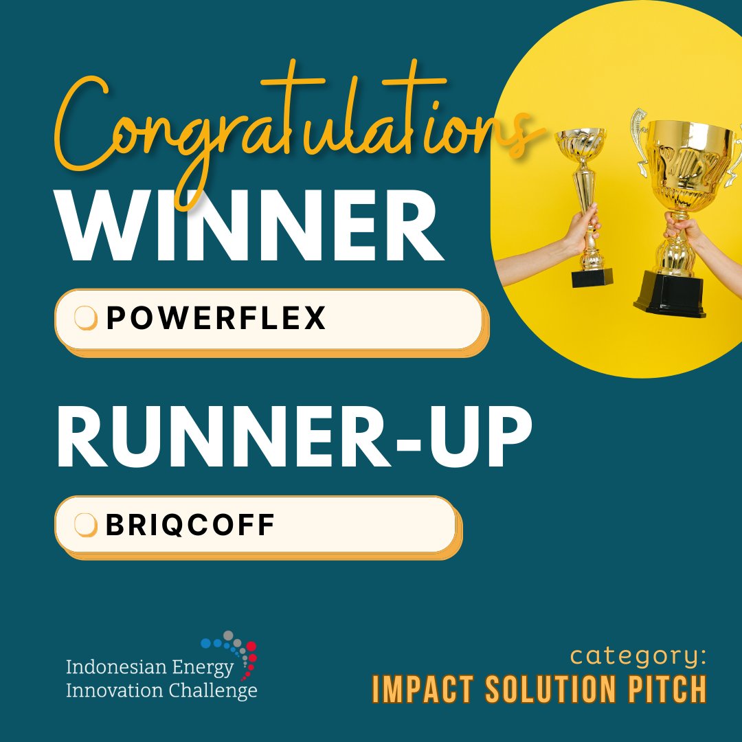 We are proud to announce the Winner and Runner-up from both categories!

 Congratulations

#innovation #startup #energy #renewableenergy #ebt #lomba