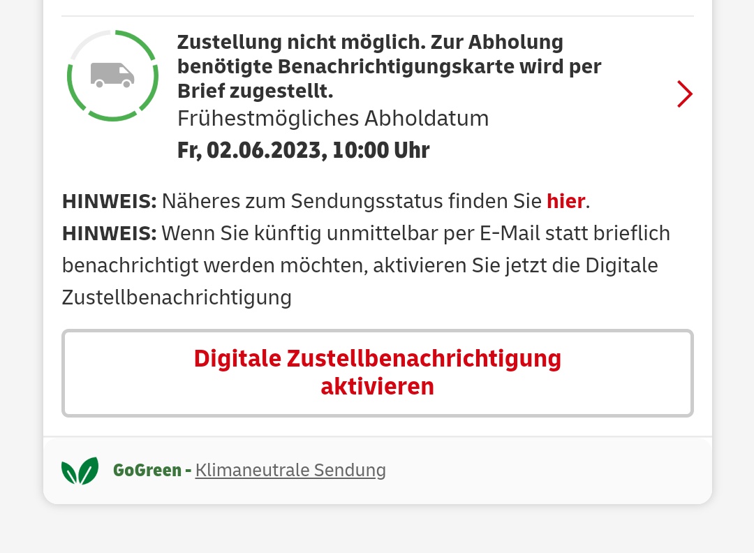 Solipop's tweet photo. Wieso genau ist die Zustellung nicht möglich? Hab ich zu dolle gewartet? War das einschüchternd? @DHLPaket https://t.co/W2wUyxqiDR
