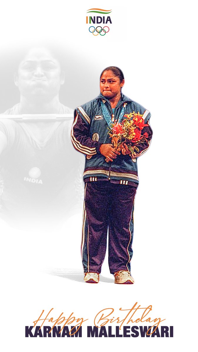 Wishing #Sydney2000 @Olympics Bronze Medalist @kmmalleswari a very Happy Birthday! 🏋🏽‍♀️🥉🎂