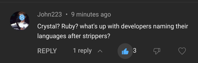 ThePrimeagen's tweet image. sometimes yt comments are trash, but sometimes they have gems in them