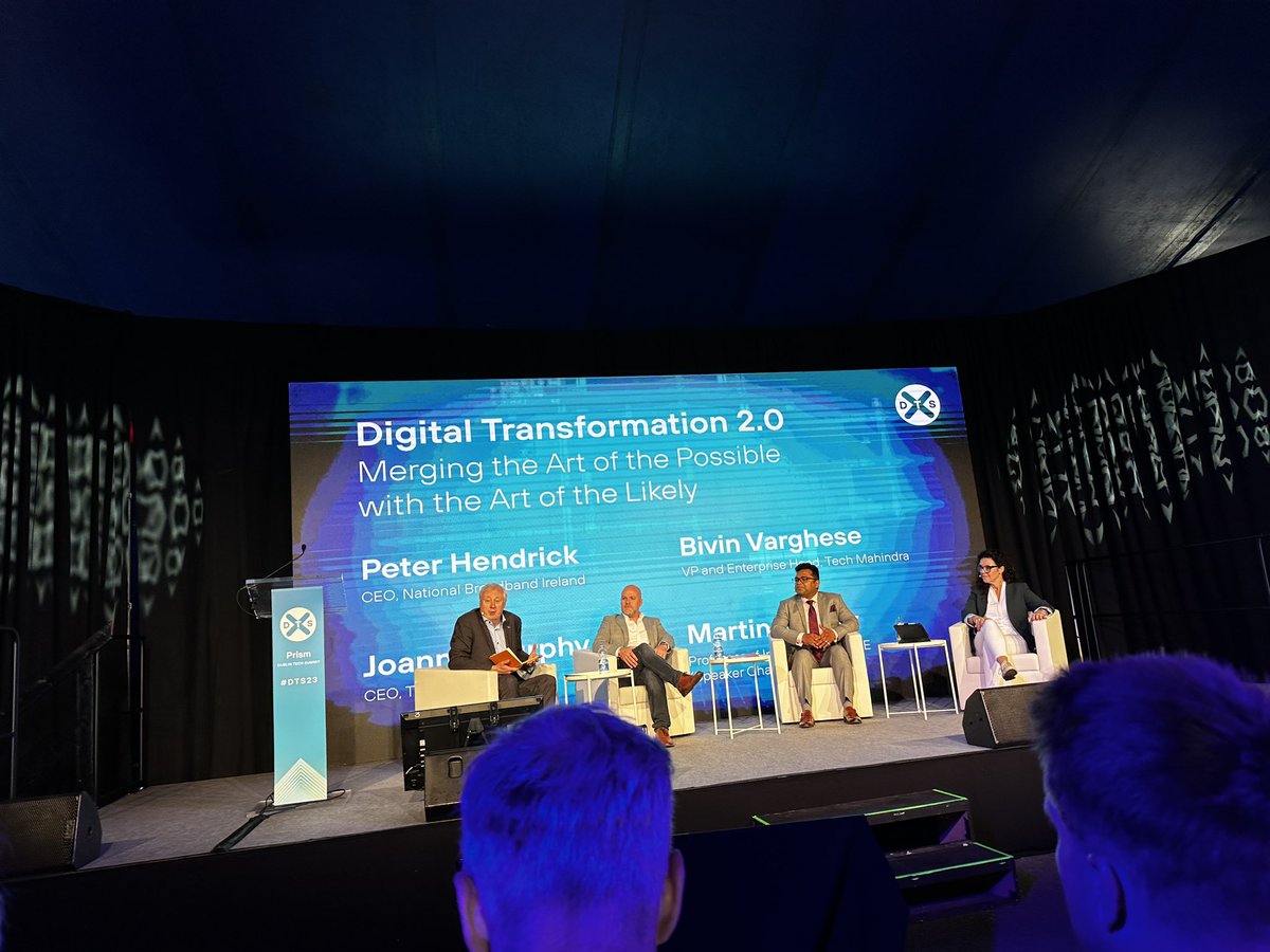 #dts23 just sat in on a great fireside chat and  discussion about digital transformation. 
Of course I liked hearing from (<a href="/Indigo_TG/">Indigo</a>  customer)  Peter Hendrick talking about how the network will enable innovation and design thinking.