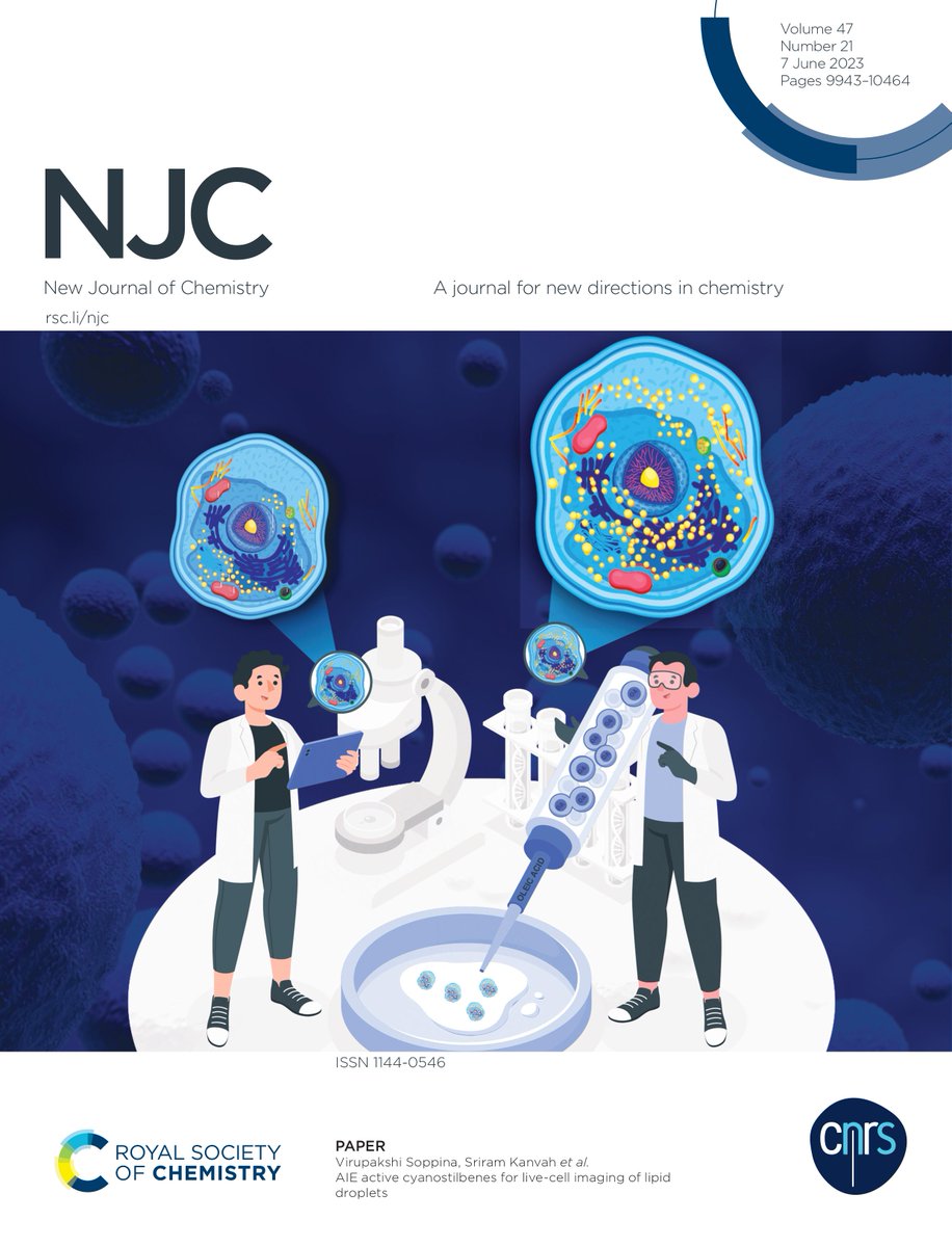 Happy to share Our Recent Front Cover Page Featured on the recent issue of New Journal of Chemistry, 2023 
<a href="/NewJChem/">New Journal of Chemistry</a> 
Thanks
<a href="/hatim_sham/">Hatim Sham</a>
for helping me with the design of the Cover Feature.
<a href="/sriram_kanvah/">Sriram Kanvah (శ్రీరామ్ కణ్వ గుండిమెడ)</a>
<a href="/SoppinaLab/">Virupakshi Soppina</a> 
<a href="/DeekshaRajput89/">Deeksha Rajput</a> 
<a href="/Deepmala_iitgn/">Deepmala</a>