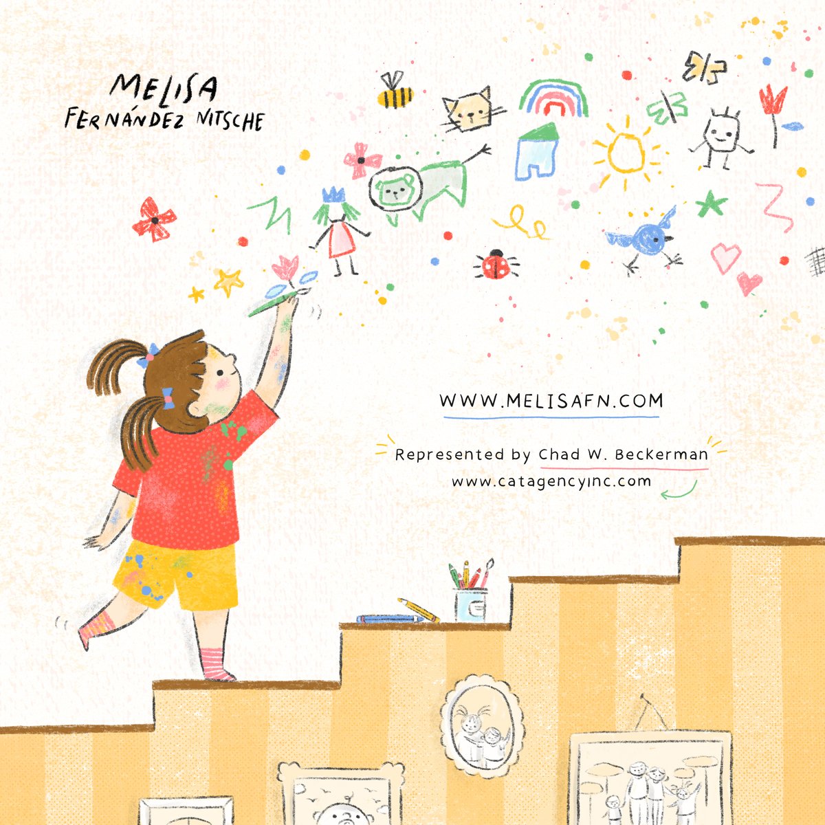 Hi #KidLitArtPostcard ❤️
My name is Melisa and I am looking to work on kidlit projects including picture books, board books, graphic novels and more. I would love to work with you! 😊
Check my work at melisafn.com
Rep’d by <a href="/the_cat_agency/">The CAT Agency</a> <a href="/chadwbecks/">Chad W. Beckerman</a>