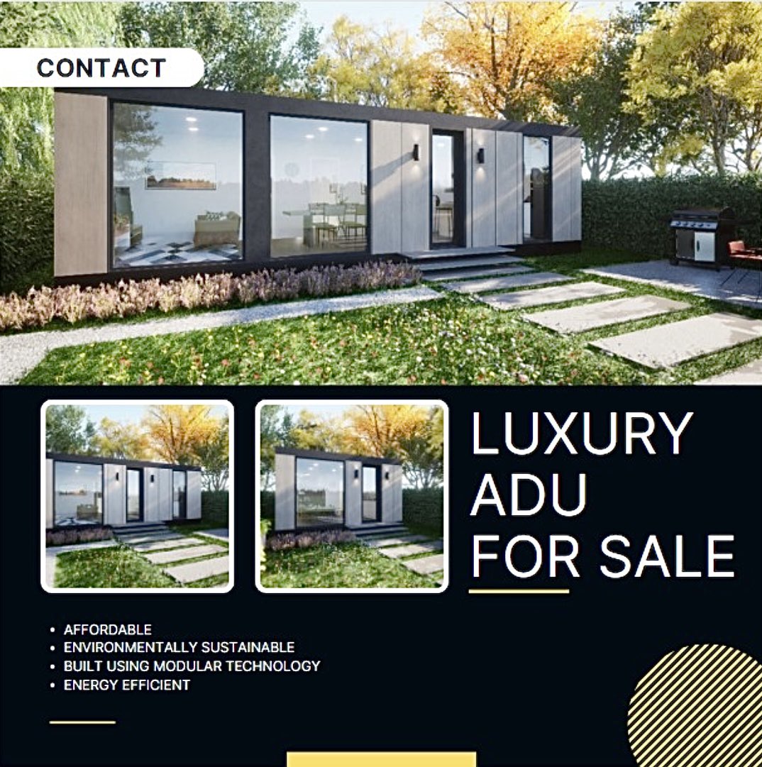 GeohausInc's tweet photo. Luxurious &amp; affordable accessory dwellings(ADUs) have hit the market! Contact today to get yours! Link in bio.

#toronto #realestate #gardensuite #dwelling #home #accessorydwellingunit #affordablehousing https://t.co/cNwVJAG6VQ