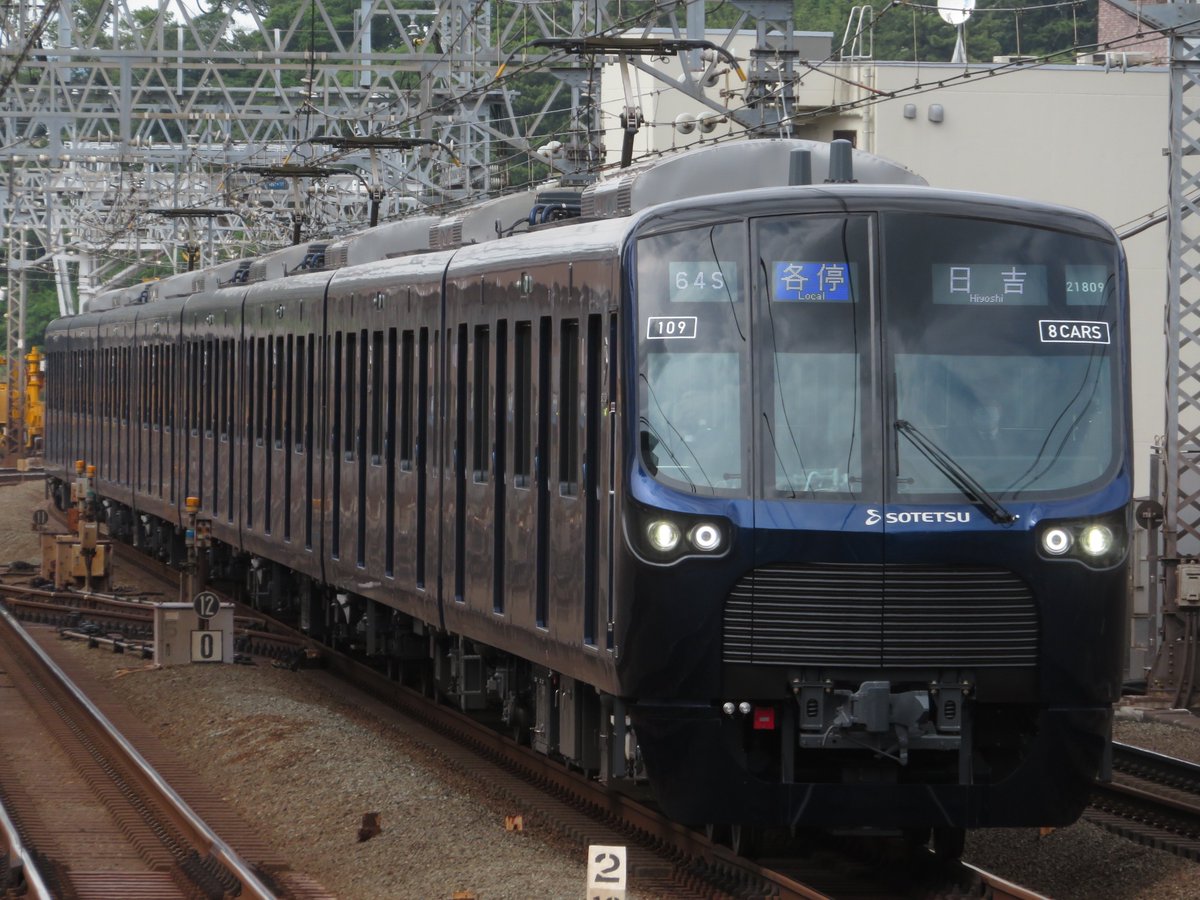 2023/06/01 東急目黒線 64S[各停|日吉]相鉄21109F(朝は40Sを代走していた編成) 66S[急行|新横浜]相鉄21106F ...