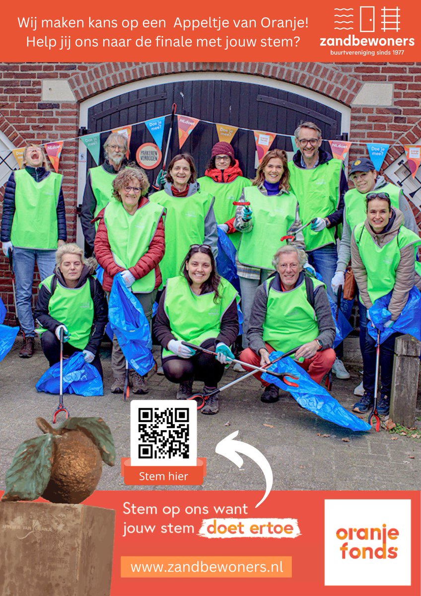 Buurtvereniging Zandbewoners maakt kans om als eerste Bossche initiatief ooit de finale van de Appeltjes te bereiken. Wil je ook stemmen? Scan de QR code of ga naar de website:

lnkd.in/eHFvuf2E

#goeddoenmakkelijkmaken
#galant
#buurttzand