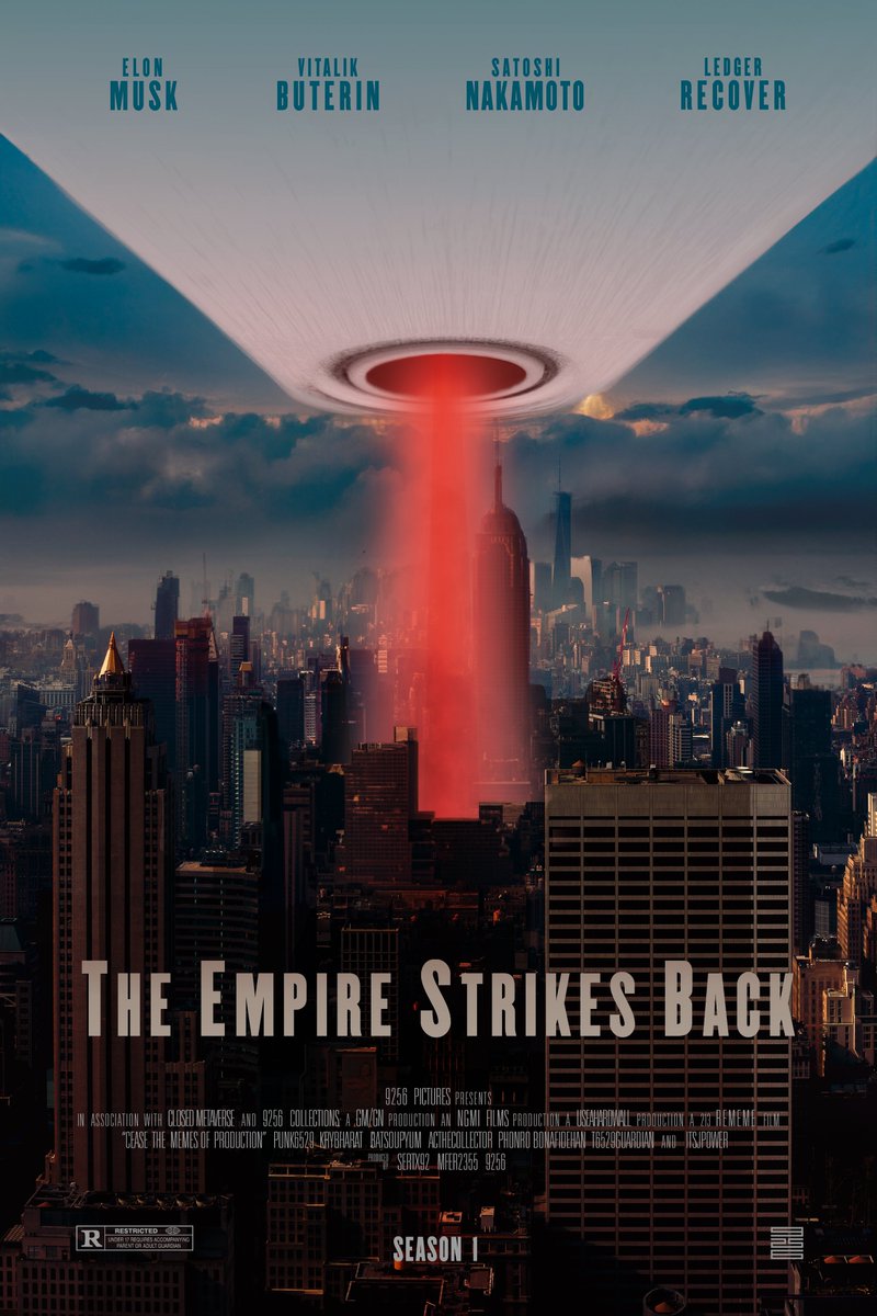 1/ Meme Card #6 is from
<a href="/sertx92/">Sert</a>
<a href="/mfer2355/">flapoid.eth</a>

“The Empire Strikes Back”

Airdrops are done, edition size is 56, mint price 0.006529 ETH and card is CC0.

Mint is open to public.