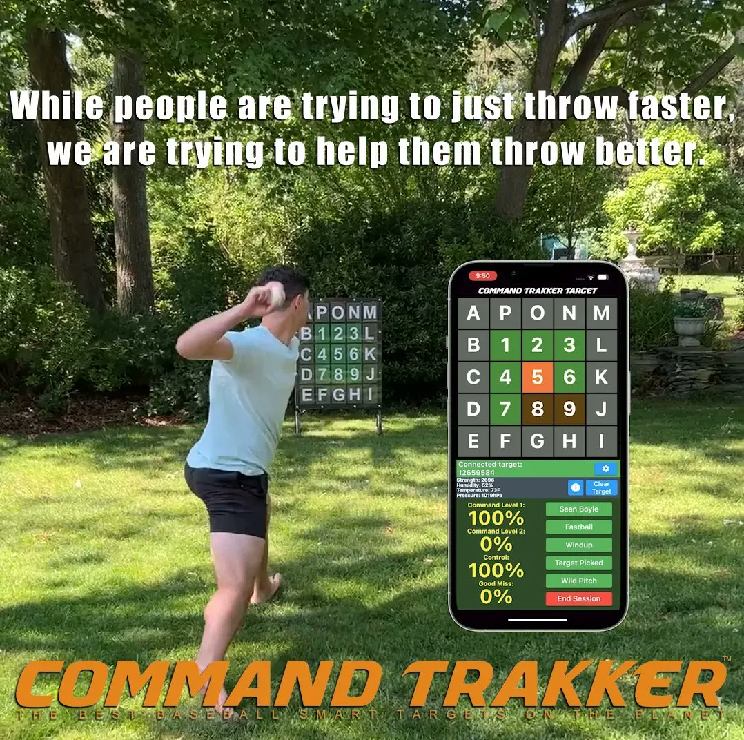 CommandTrakker's tweet image. Want to improve your pitching accuracy? Learn from the pros: pitching success relies on location &amp;amp; speed change. See our Command Trakker smart target that trains locating! #CommandisKing