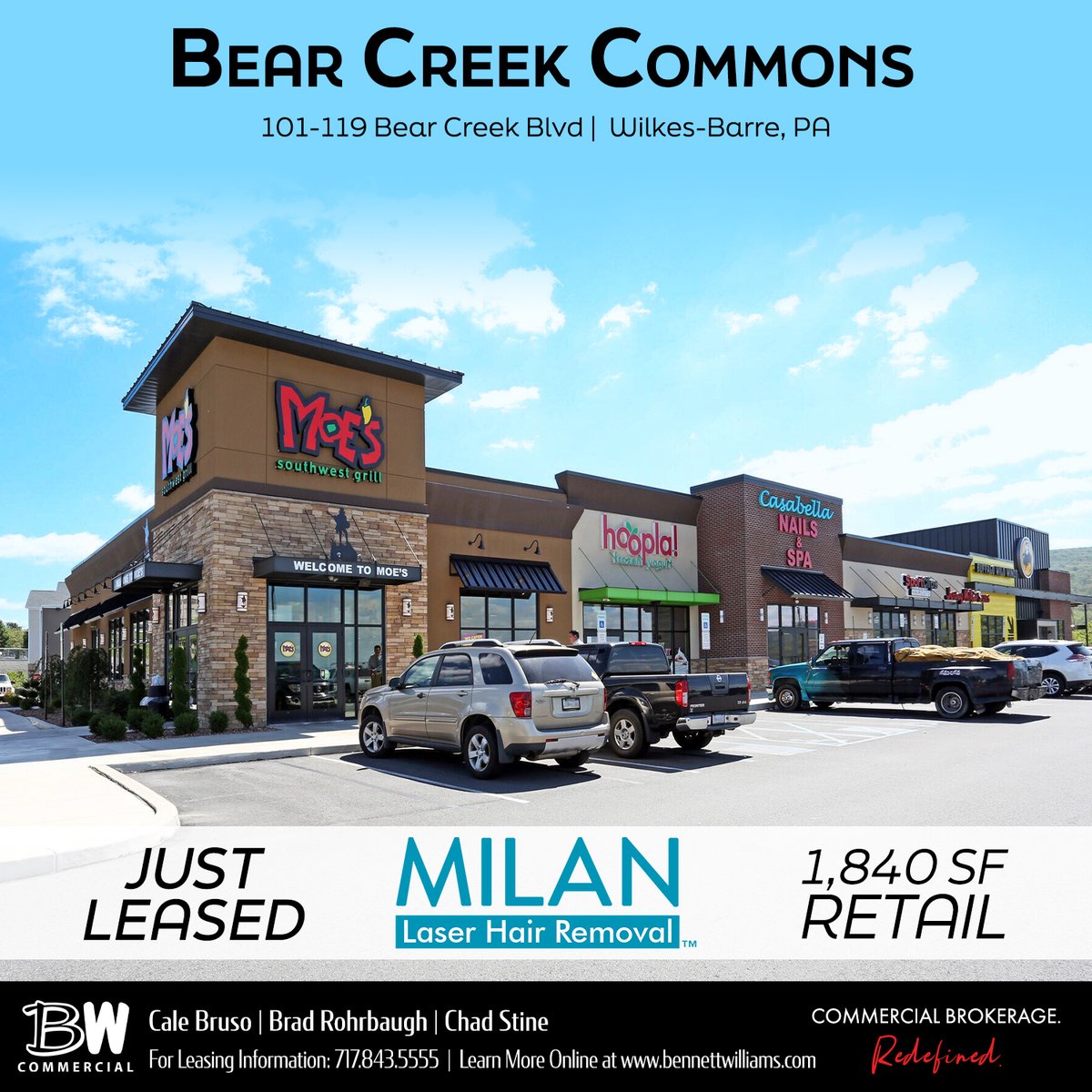 🔥 Just Leased
📍 Location: Wilkes-Barre, PA
🏗 Property Type: Retail
🖊 Tenant: <a href="/MilanLaser/">Milan Laser</a> 

#JustLeased #Milan #CRE #BennettWilliamsCommercial