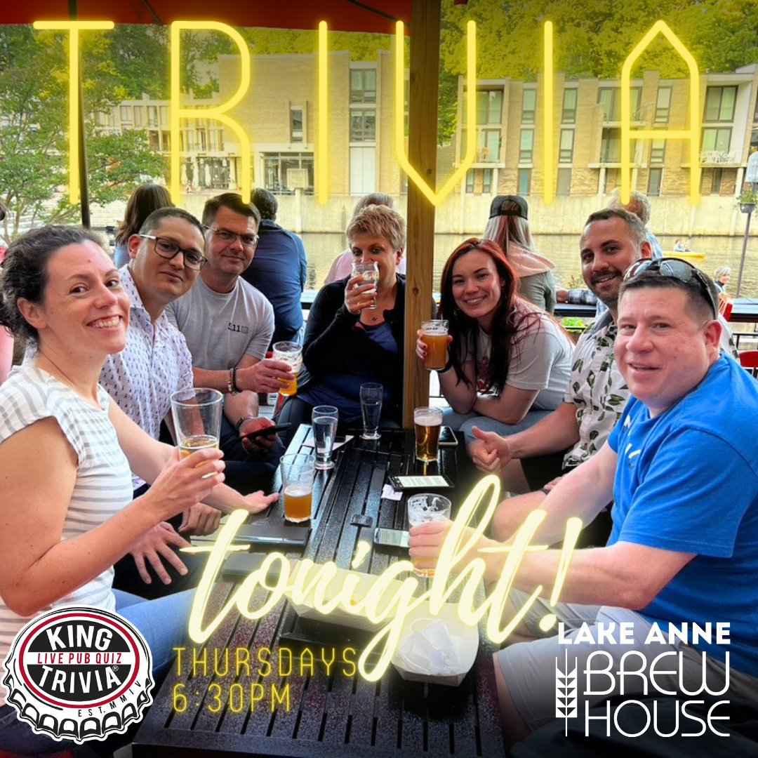 TONIGHT is for TRIVIA! Join us every Thursday at 6:30pm for the fun, with prizes to the top two teams. Get here early to save your team a spot and think up a winning team name.
.
#trivia #idrinkandiknowthings #youbelonghere #kingtrivia #beerhere #localbeerisbetter #restonva #fxva