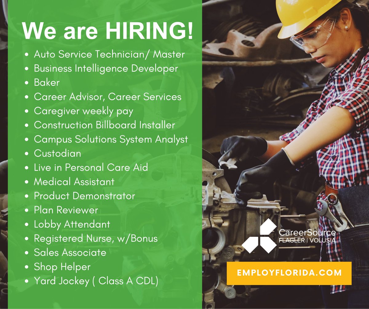 CareerSource FV (@careersourcefv) on Twitter photo HotJobs coming in HOT! ♨️fresh from Employ Florida! 💪Copy and paste these HotJobs numbers into #EmployFlorida search bar! ow.ly/u2SK50KMZMF, full details on our FB page.
facebook.com/CareerSourceFV HotJobs coming in HOT! ♨️fresh from Employ Florida! 💪Copy and paste these HotJobs numbers into #EmployFlorida search bar! ow.ly/u2SK50KMZMF, full details on our FB page.
facebook.com/CareerSourceFV