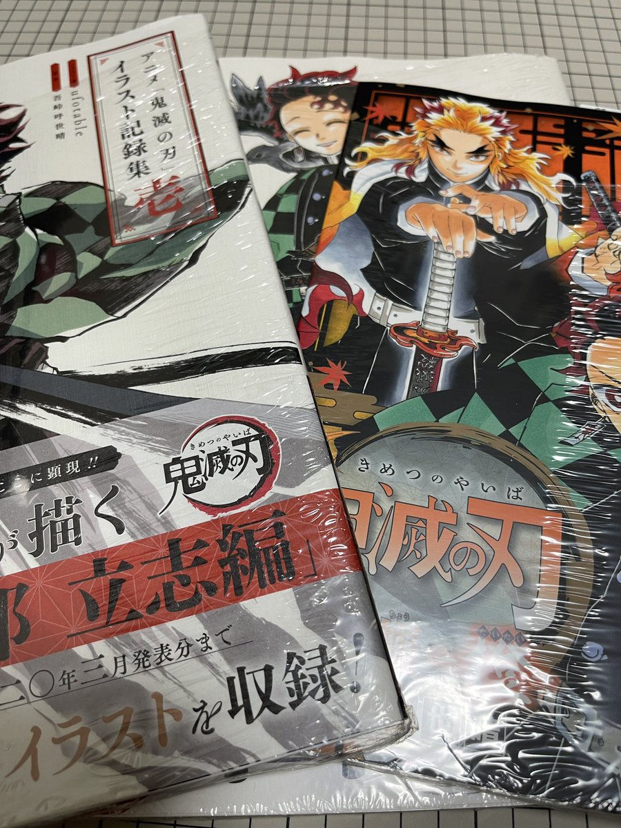 ずっとイラスト集我慢して買わなかったのに、さっき📕屋さんで🔥さんのイラストみたら、迷わず手に取ったよね🤔そばにあった他のイラスト集も無表情で手に取ってお会計🧾。🔥さんの推し力やばいw😍