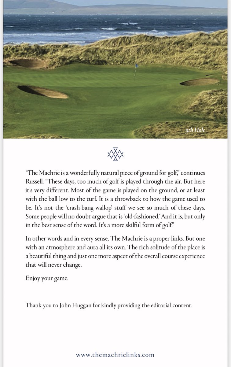 Congratulations to our friend @johnhuggan on his richly deserved Memorial Golf Journalism Award. 👏👏

Johns beautiful writing can be found in our course guide and we are honoured to be associated with him. 

We look forward to welcoming you back to Islay ⛳️