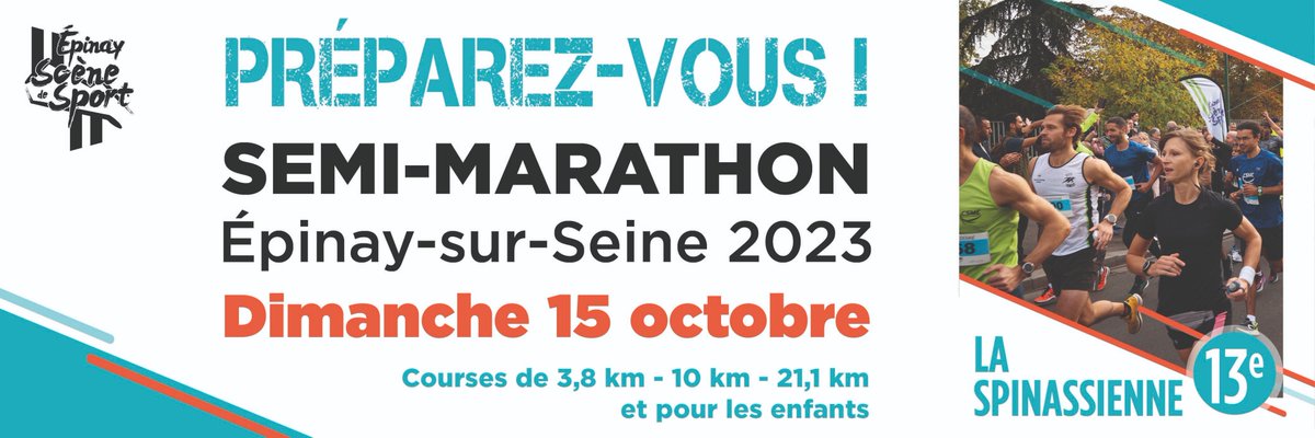 epinaysurseine's tweet photo. #SemiMarathon - Spinassienne | Enfilez vos baskets, il est temps de se préparer pour la 13ème édition de la Spinassienne du dimanche 13 octobre 2023 ! 💪
@FFAthletisme @CSMEPINAY 
#course #SSD93 https://t.co/ELeJPmMca9