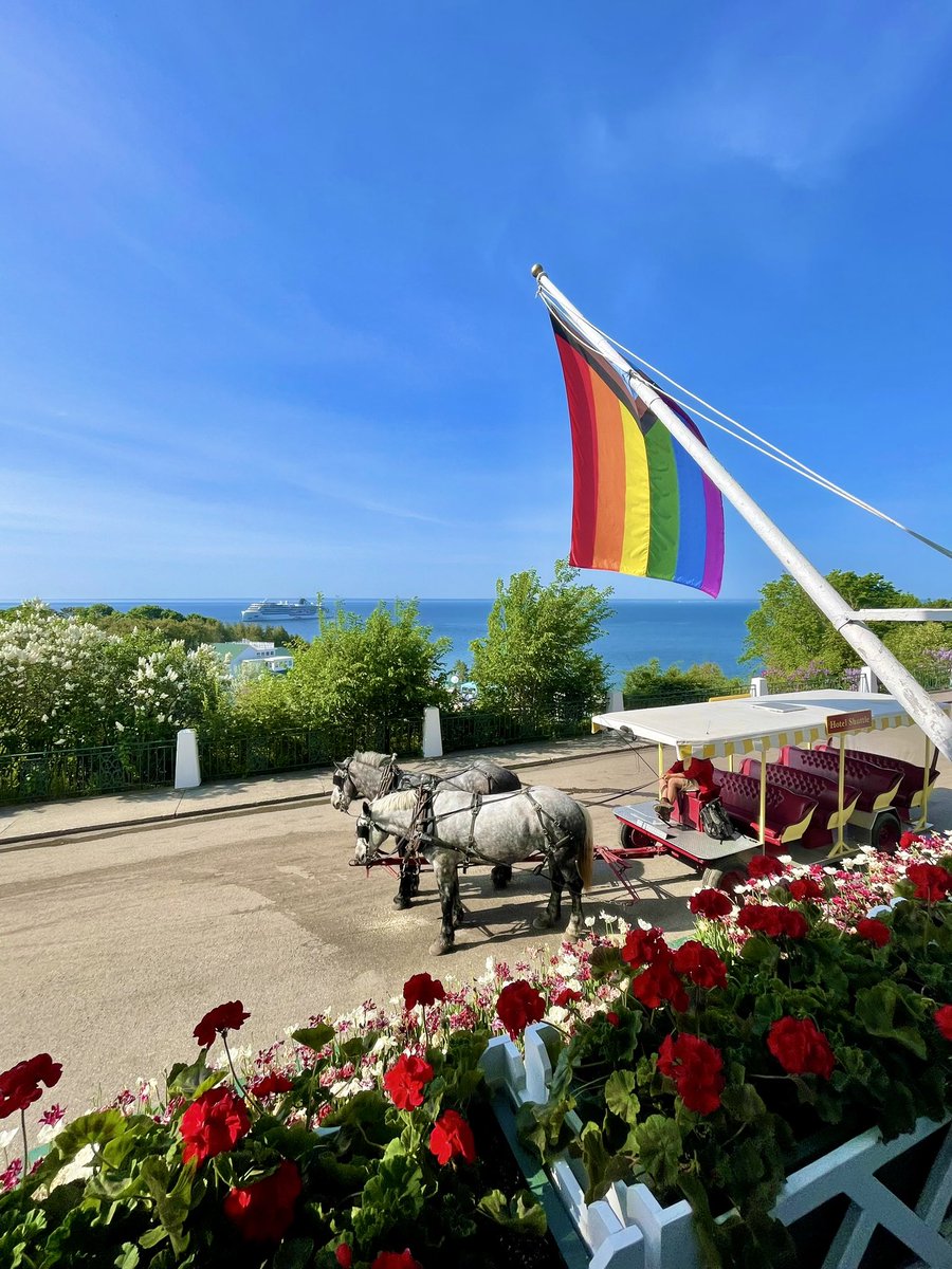 This is the first year the Grand Hotel is flying the pride flag we are told..  🌈🏳️‍⚧️✊
Happy Pride Month peeps..