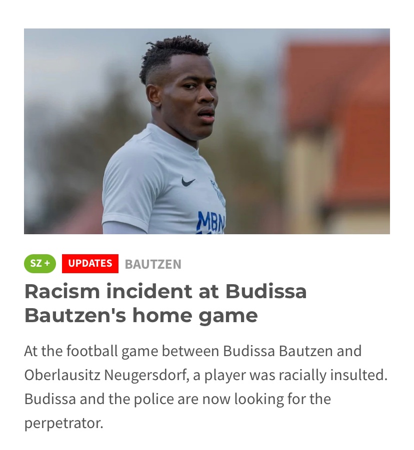 Racism ruining the beautiful game 👎🏾⚽️

#Germany #Sachsen #bautzen