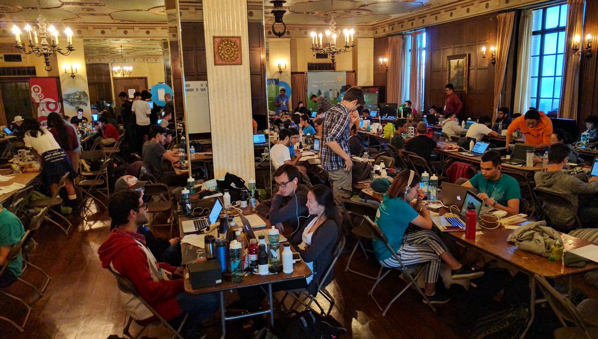 dugsong's tweet image. The 8th @MHacks at #Detroit’s 1,037-room @MasonicDet was basically Zombieland - 2200+ kids running on energy drinks, PB&J, and delirium: photos.app.goo.gl/Qf4QDiyymkvnEy… #hackerhistory