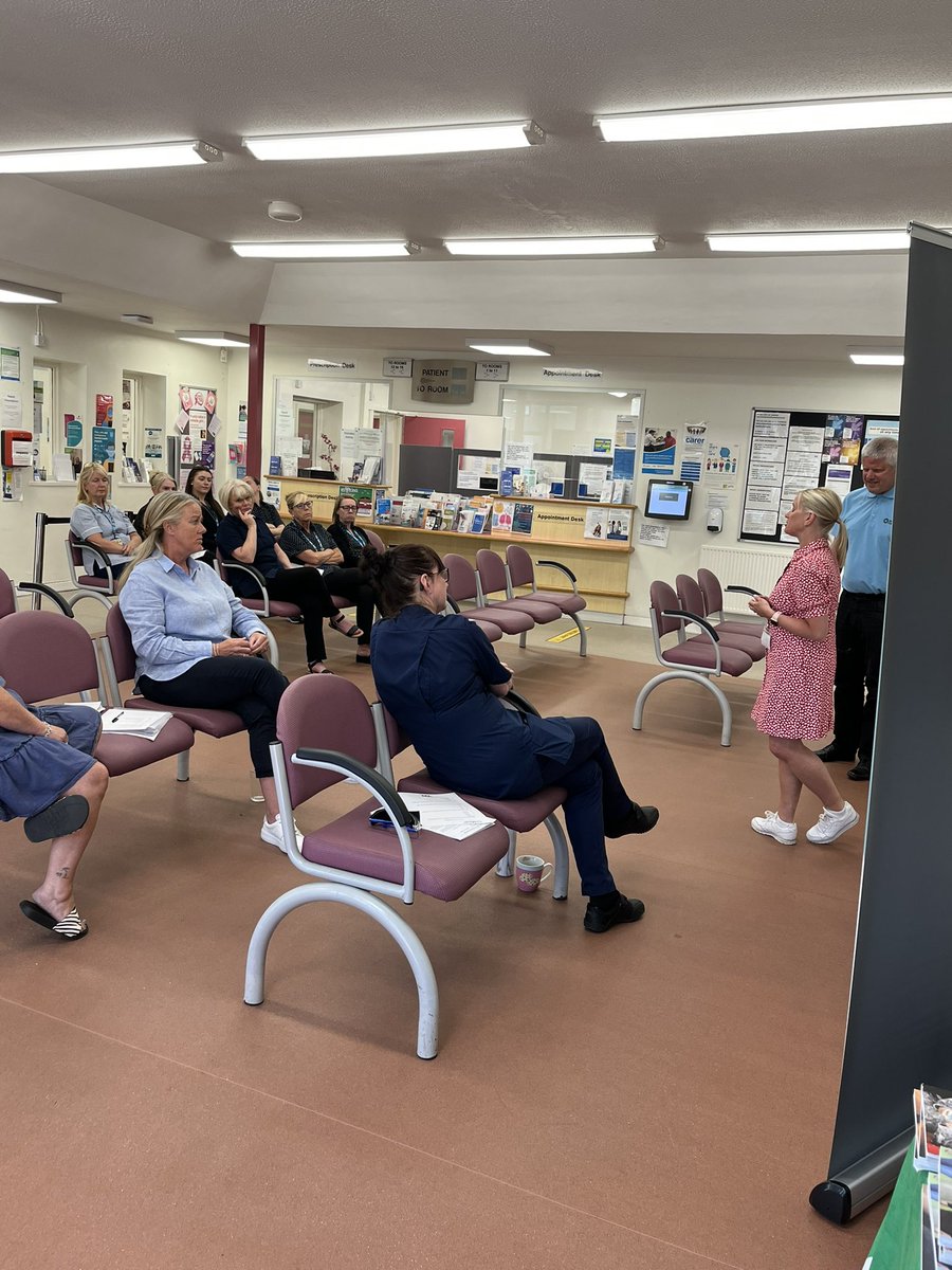 barton_kell's tweet photo. Navigating a medical centre or GP practise can be pretty challenging when you’re #blind or #PartiallySighted 

Today Merseyside @SLCouncils have been at @WingateMedical in #Kirkby to deliver a vision awareness session to receptionists so they can support patients with sight loss https://t.co/sSCRrUENKR