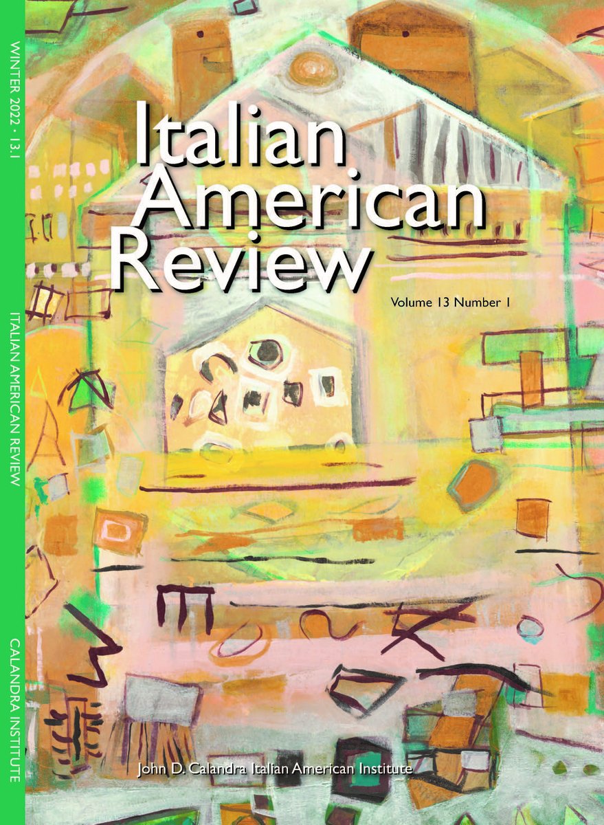 We have a new cover for our peer-reviewed journal, 'Italian American Review,' that features the art work of Vincent Baldassano. @IllinoisPress