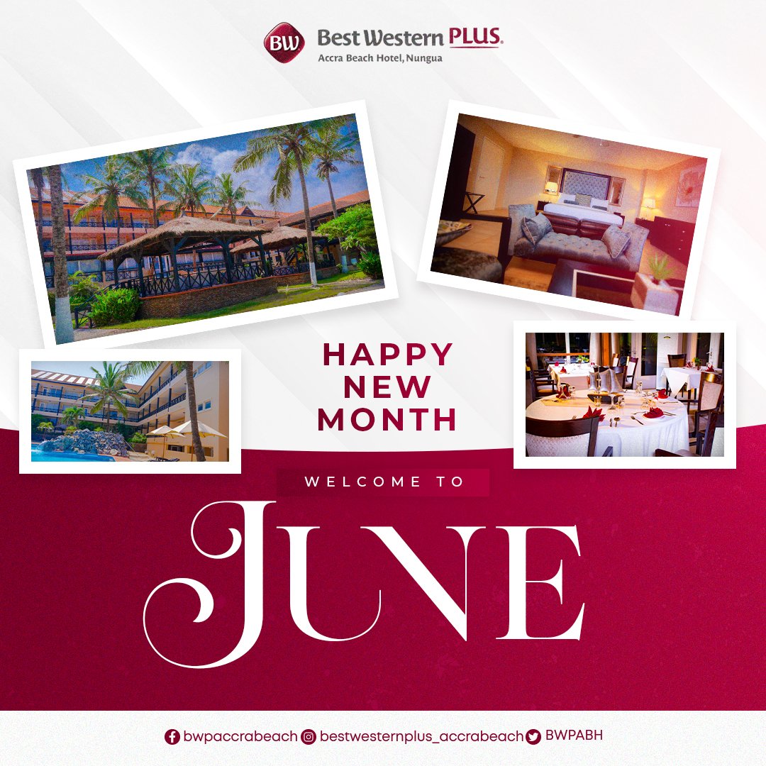 bwpbeachhotel's tweet photo. Embrace the new month breeze with us here at #thehiddenparadise
Welcome to June!

#bestwestern
#HappyNewMonth #unitedshowbiz Partey | Izzy | Sammy Gyamfi | Shatta Wale | Momo | Domelevo | Assin North | Emi martinez | Burkina | Lamela | Penalty | FIFA | Casemiro | Burna | Maguire https://t.co/hkUpAPcCi3