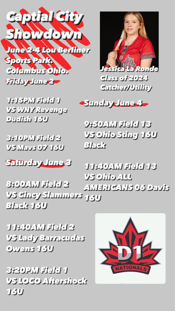 Excited for my team to be playing in the Capitol City Showdown this weekend in Columbus, Ohio. <a href="/TopPreps/">TOP PREPS Player Interviews. Exposure. Get Offer.</a> <a href="/CoastRecruits/">Coast 2 Coast Recruits</a> <a href="/EastCoastFP/">East Coast Fastpitch Softball</a> <a href="/LegacyLegendsS1/">Legacy & Legends Softball</a> <a href="/D1Uncommitted/">Anthony Edwards</a> <a href="/BoostSoftball/">Recruiting Boost Softball</a> <a href="/QrRecruiter/">QR RECRUITER</a> <a href="/FastpitchAthRec/">Fastpitch Athlete Recruits</a> <a href="/IHartFastpitch/">I❤️Fastpitch</a>