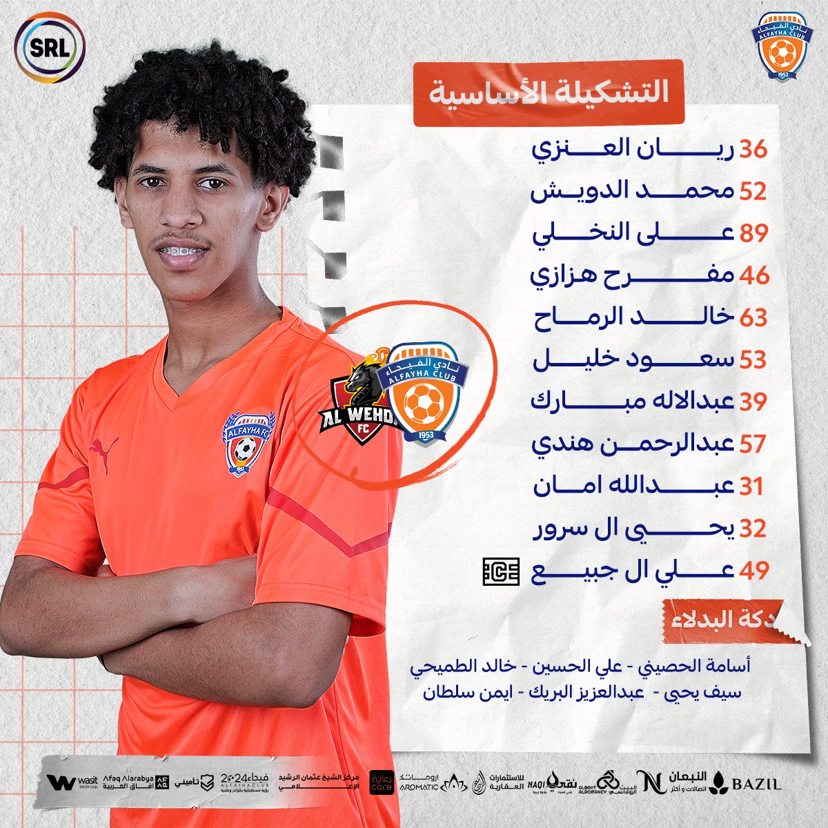 🐆|📋
قائمة الفهود في مواجهة اليوم أمام #الوحدة  
ضمن منافسات بطولة #الدوري_الرديف 
#الفيحاء 
#مع_الفيحاء