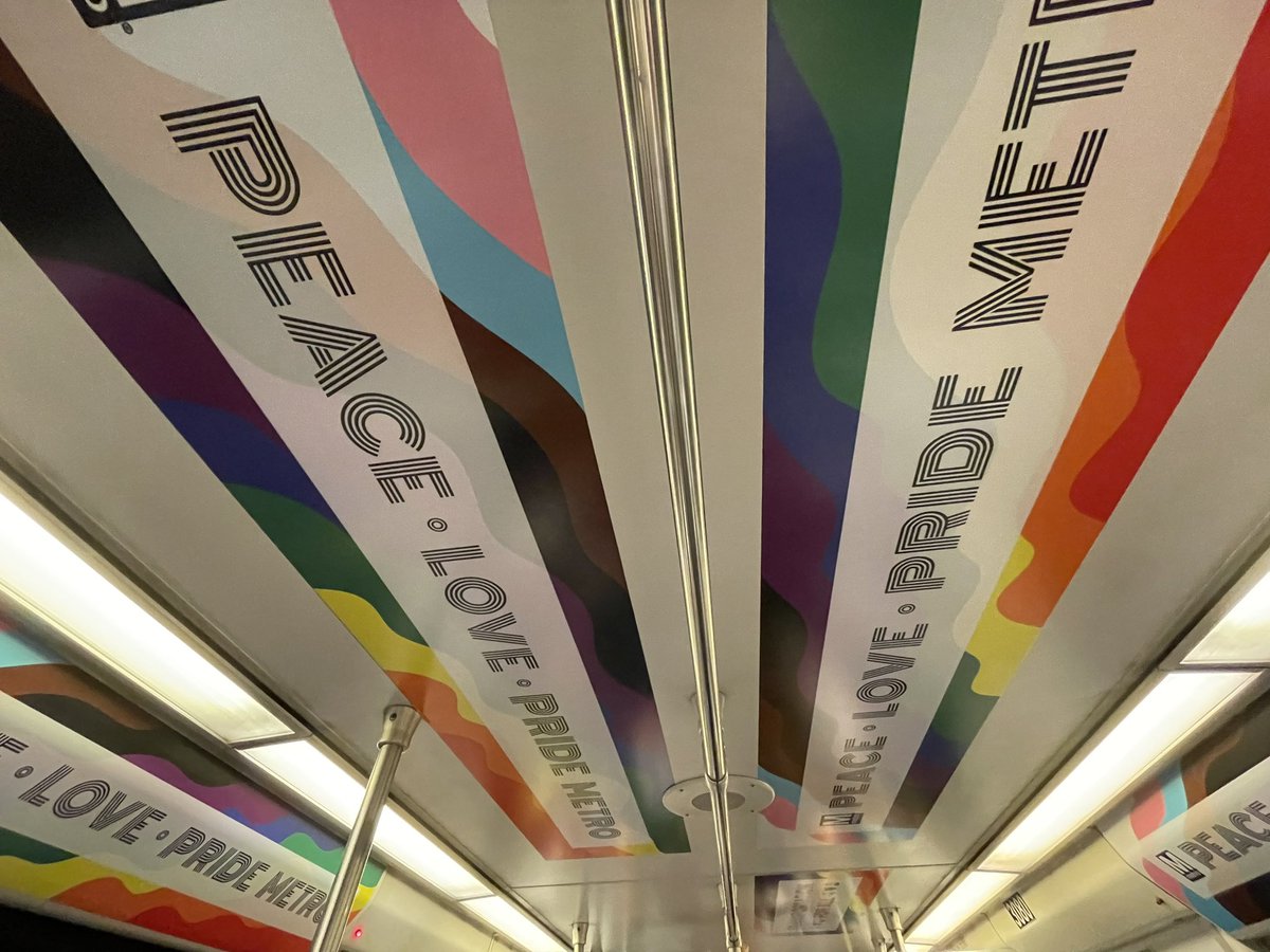 Metro rolled out a Pride Month train today. 

Spotted by Kelly Whittier on the Green Line.