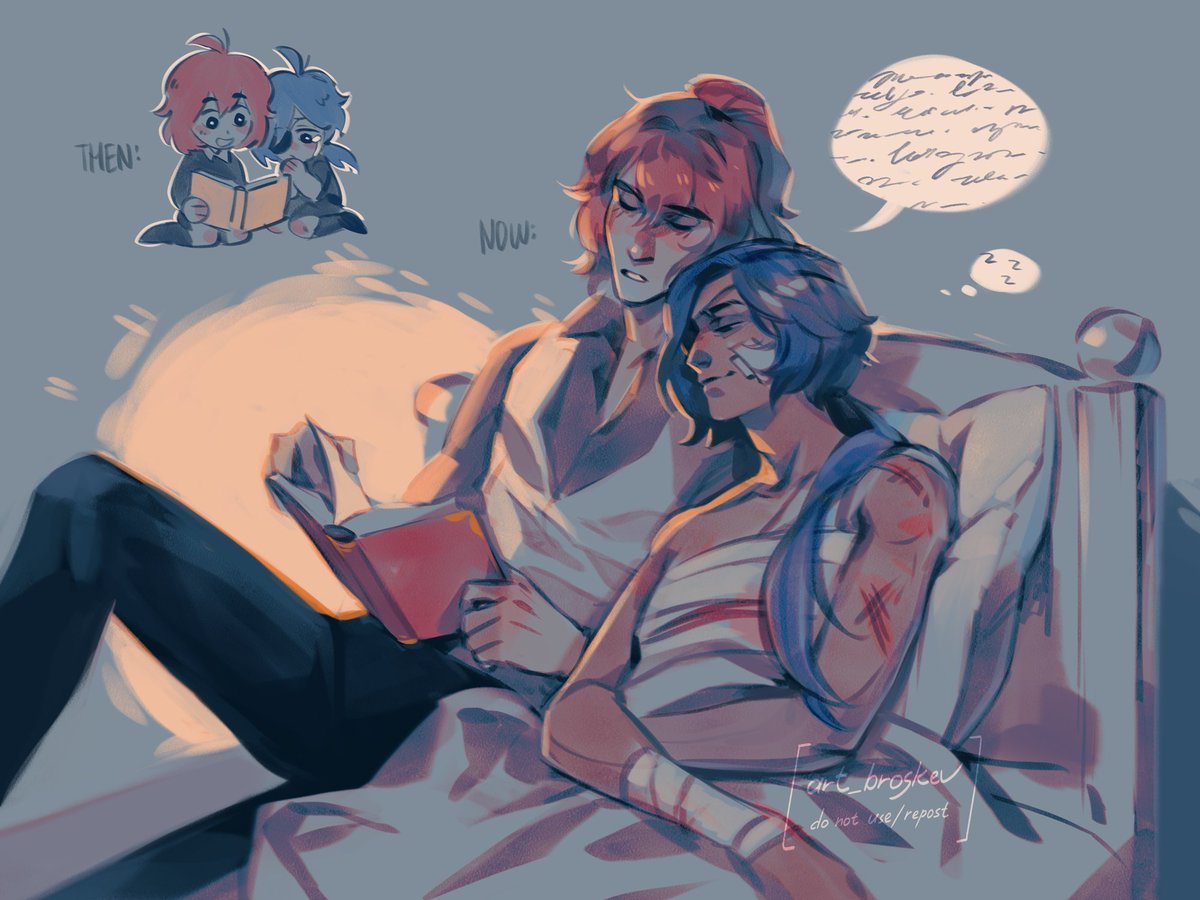 art_broskev's tweet photo. #ragbros
(drew this a while ago in a pretty emotional state, don't mind me)
just big bro keeping smol bro company by reading during some trying times,, https://t.co/Zxm1pHCBeg