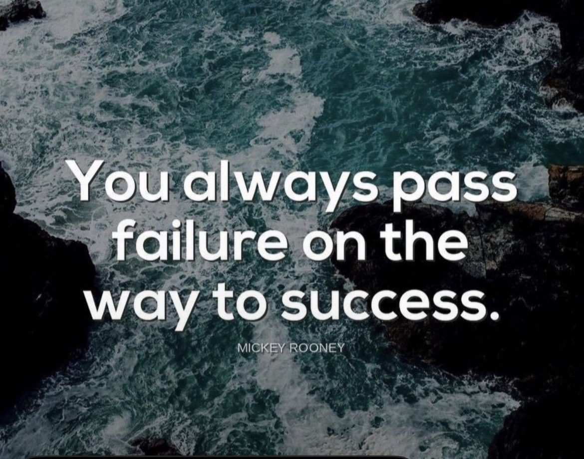 Some of those most “successful” people I know failed their way all the way to the top! It’s all a part of the process. Someone once said, “you’ll learn more from losing than you will from winning.” I’ve learned a lot from all my losses. Painful, yet rewarding. #ItsTimeToManUp
