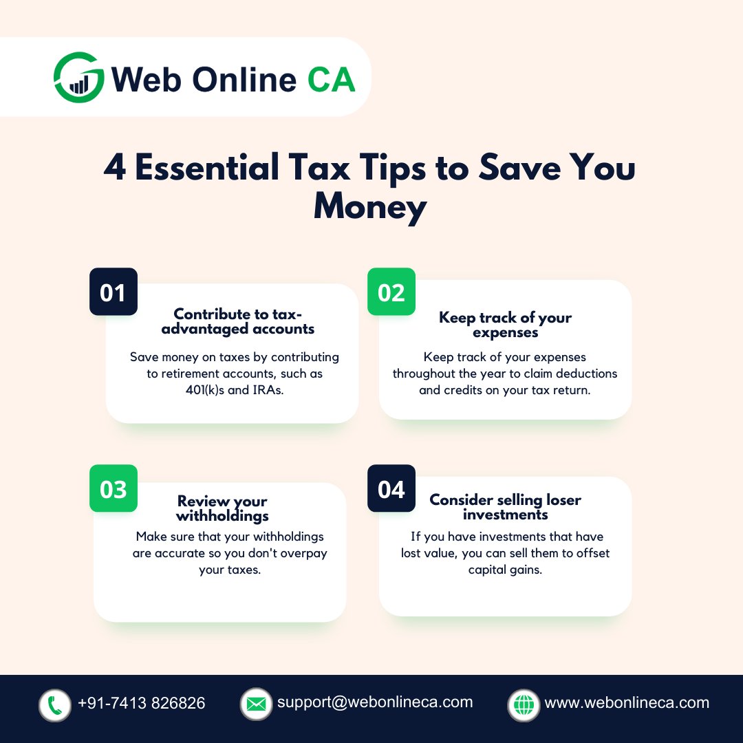 4 Essential Tax Tips to Save You Money 
.
.
.
.
#taxes #taxtips #savemoney #financialplanning