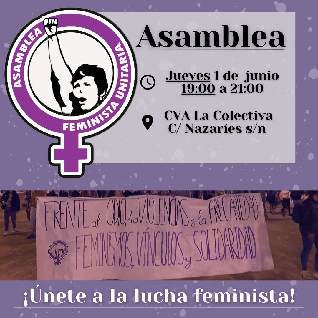 Asamblea esta tarde a las 19h en La Colectiva

Vente y organízate con nosotres !! 💜
