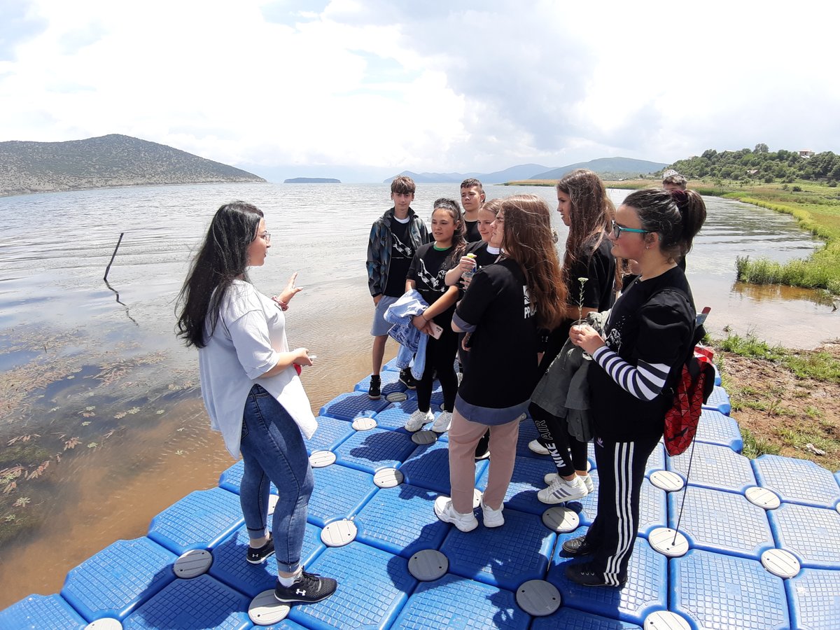 PPNEA's tweet photo. PPNEA’s local office in Prespa National Park celebrated #WorldOtterDay with a nature adventure! An informative and creative activity for 9-year-old students from Pustec &amp; Gorica e Vogël. From paintings to essays and analyzing otter tracks, it was a fruitful experience. #PrespaNet https://t.co/LwLZZCOTz3