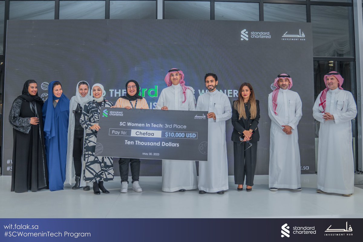 Falak_Hub's tweet image. Now… to the last exciting and heartwarming part of the event, we want to share with you the 3 winners that received a total grant amount of $50,000 USD: 
1st Place - @sahmappsa 🥇
2nd Place - @nqoodlet 🥈
3rd Place - @Getchefaa 🥉
#WinTech #SCWomeninTech