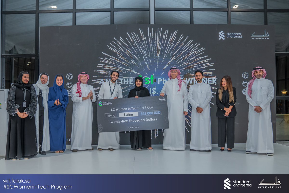 Falak_Hub's tweet image. Now… to the last exciting and heartwarming part of the event, we want to share with you the 3 winners that received a total grant amount of $50,000 USD: 
1st Place - @sahmappsa 🥇
2nd Place - @nqoodlet 🥈
3rd Place - @Getchefaa 🥉
#WinTech #SCWomeninTech